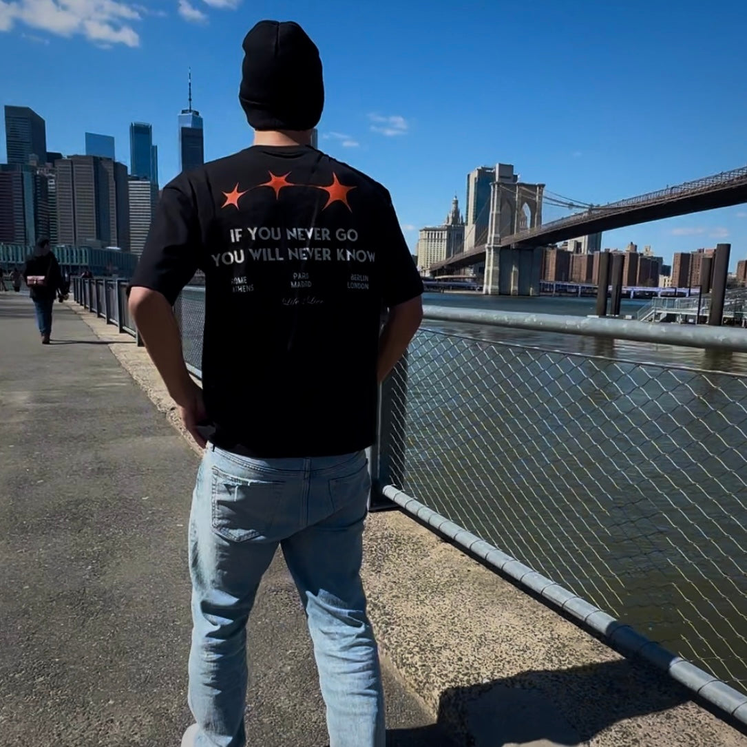 COSMIC BLACK TEE - Embery Society